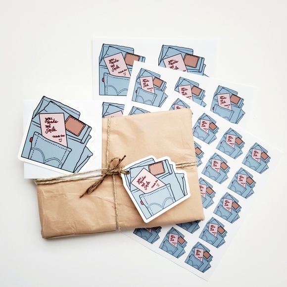 LB087 NOTE CARDS or HANG TAGS Custom Poshmark Shipping Supplies Personalizable - Picture 2 of 3